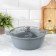 Frying, 4 l, d = 26 cm, h = 11 cm, glass cover, anti-stick coating, light gray color