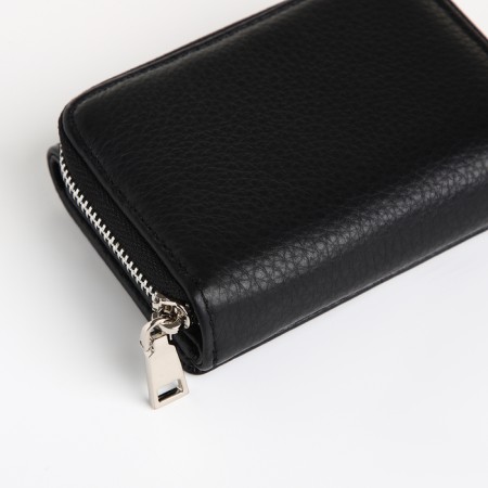 Women's wallet on a magnet, black color-2