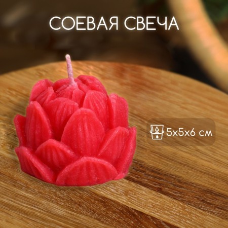 Candle "Lotus" 5x5x6 cm, soy wax