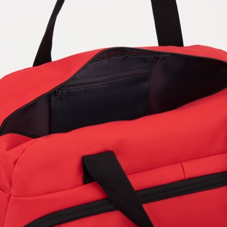 Sports bag with lightning, 2 outer pockets, red color-2