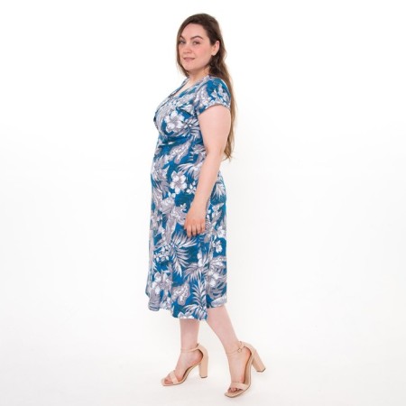 Women's dress, blue color, size 48-2