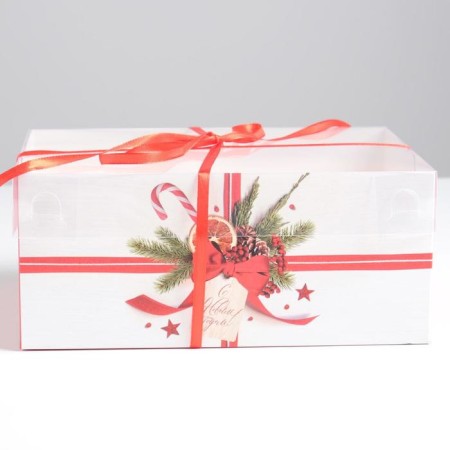 Capcake box “Happy New Year!”, 23 x 16 x 10 cm, New Year-1
