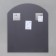 Wall mirror, with sandblasting graphics, 60 x 50 cm, with a shelf, 2 brackets