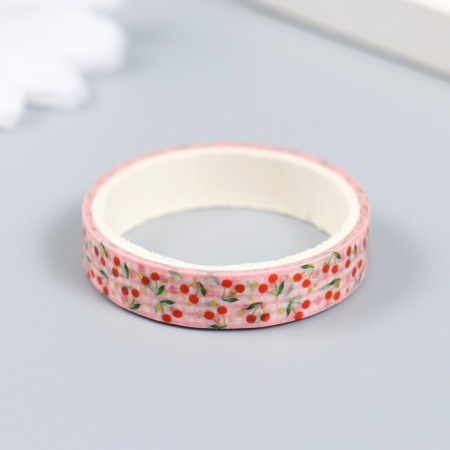 Glue tape Paper "Fruit" set 10 pcs width. 0.8 cm dl. 2 m 8.5x4x1 cm-2