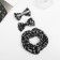 Hair set "Felicia" (elastic band 7 cm, 2 clamps 6.5 cm) elegy, black and white