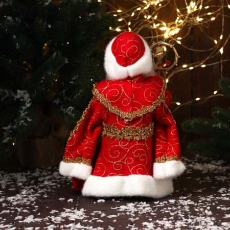 Santa Claus "in a fur coat and a bag with a patch" moves, 30x18 cm, red-3