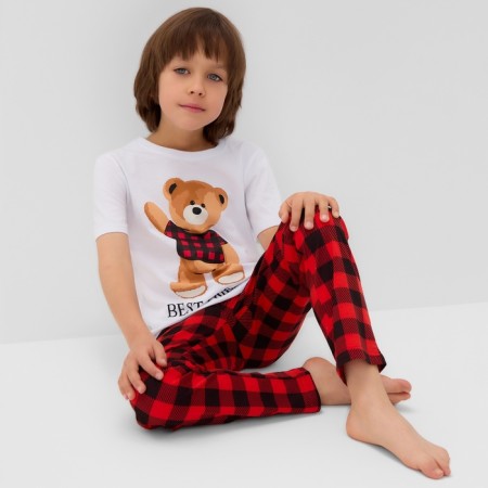 New Year. Pajama Children's Kaftan Best Friends size 36 (134-140 cm)-3