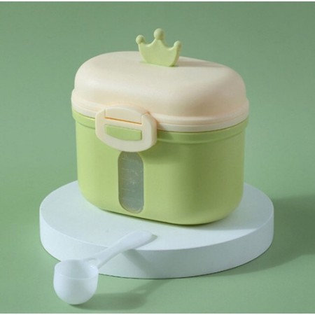 Container for storage of baby food "Crown", 240 gr., Green color