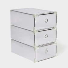 Shoe storage box Middle Size, 20 × 31 × 11 cm, 3 pcs, white color