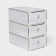 Shoe storage box Middle Size, 20 × 31 × 11 cm, 3 pcs, white color