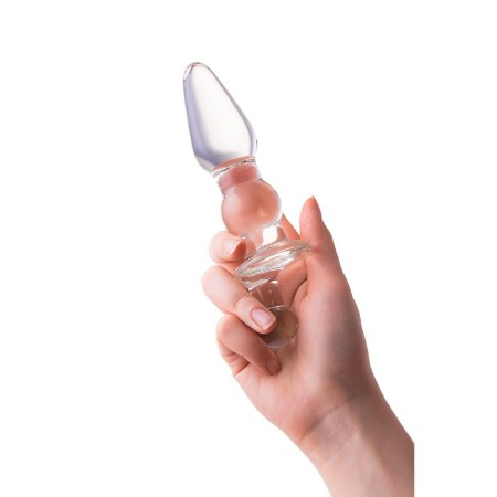 Sexus Glass anal plug, glass, transparent, 17 cm, d = 3.5 cm-4