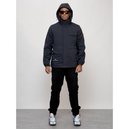 Sports male jacket, size 50, dark blue color-12