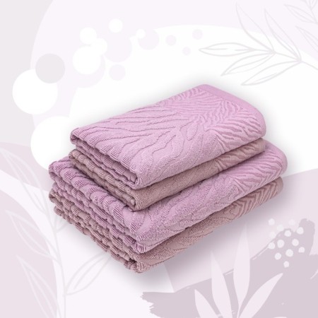 Set of towels "Jacquard", size 50x80 cm - 2 pcs, 70x130 cm - 2 pcs, lilac color-2
