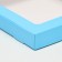Self -charged box, with a blue window, 19 x 19 x 3 cm