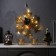 LED figure "Snowflake with beads" 40 cm, metal, 220 V, glow warm white