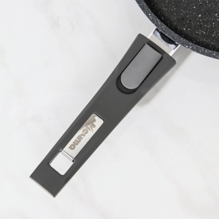 Granite pan, d = 22 cm, removable handle, anti -stick coating, gray color-3