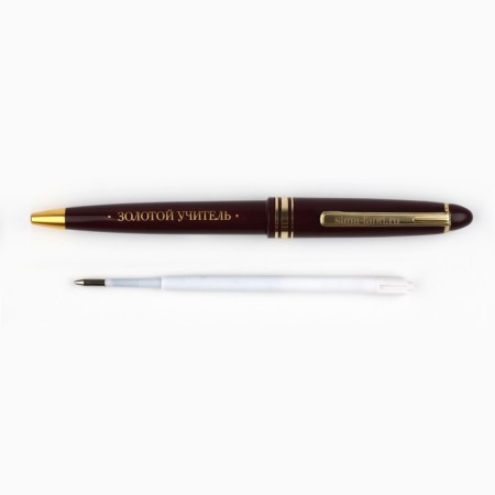 Ballpack handle “to the beautiful teacher I admire”, plastic, blue paste, writing 1 mm node-3