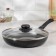 Pan PROMO, D = 24 cm, glass cover, plastic handle, anti -stick coating, black color