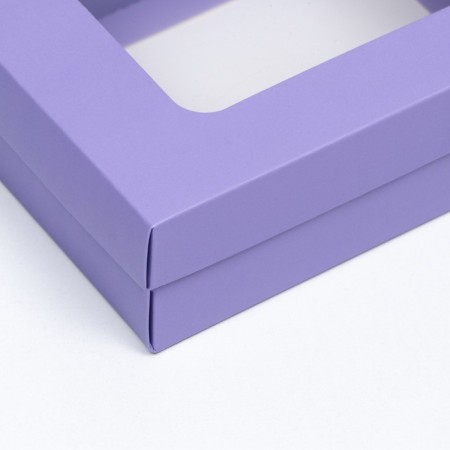 The box is folding, the lid is, with the window, lilac, 16.5 x 12.5 x 5.2 cm-2