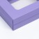 The box is folding, the lid is, with the window, lilac, 16.5 x 12.5 x 5.2 cm