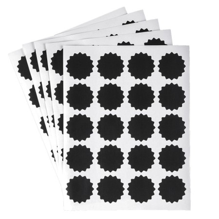 The stickers are waterproof, a set of sheets 5 pcs., Cretaceous marker, diameter 1 stickers - 38 mm-4