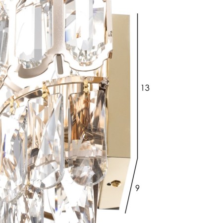 Bra "Tiara" E14 40W gold 29x21x21cm-6