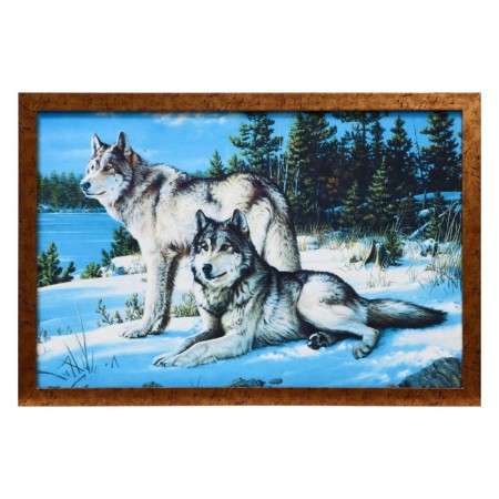 Tapestry "Wolves before Hunting" 44*64 SM Frame Mix