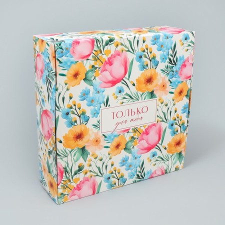 Gift folding box, packaging, "bloom", 26 x 26 x 8 cm-3