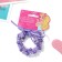 Bracelet Children's "Choselka" 3 threads, butterflies and flowers, purple color