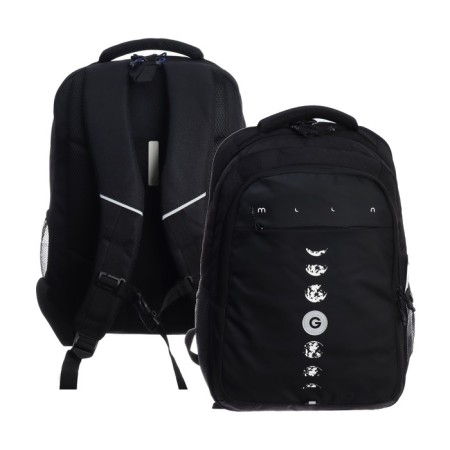 Youth backpack 42 x 31 x 22 cm, Grizzly, ergonomic back, laptop department, black