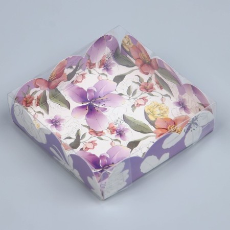 Bearbox, confectionery packaging with PVC lid, with love, 10.5 x 10.5 x 3 cm-1