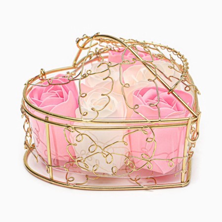 Gift set of soap-pink roses in the box, 6 pcs-1