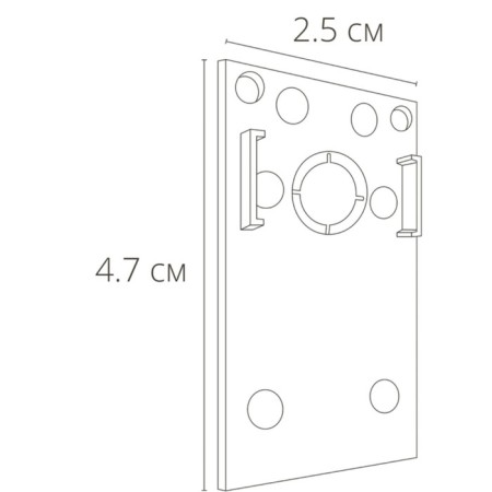 Connector-bunker for the ARTE LAMP Linea-CCCESSORES A482133, 0.3x2.5x4.7 cm, white-1