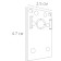 Connector-bunker for the ARTE LAMP Linea-CCCESSORES A482133, 0.3x2.5x4.7 cm, white