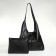 Women's bag on the magnet Textura, medium size, cosmetic bag, black color