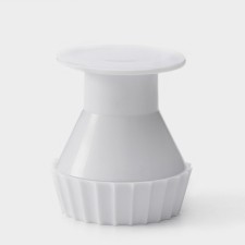 Press for the formation of tartletlets ribbed, 6.8 × 7 cm, white color