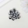 Busy glass, 10 mm, 12 pcs. silver