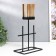 Summary Metal, glass for 1 candle "Arcana" D-5 cm, black 8.4x12.8x22.5 cm
