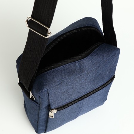 Male bag, blue color-4
