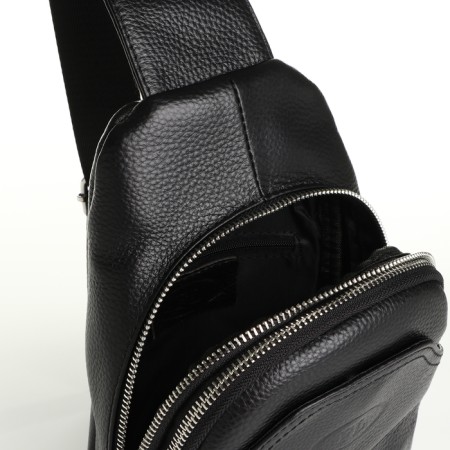 Lightning bag bag, Fidelio Largo, genuine leather, black color-4