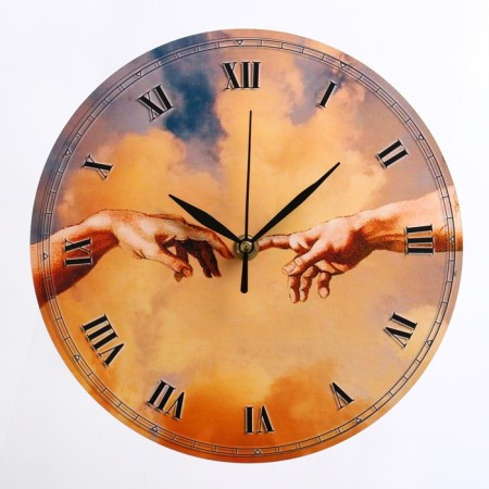 Watch wall "frescoes", discrete move, d-23.5 cm