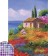 Diamond mosaic with partial filling on the canvas "Landscape", 15 x 21 cm