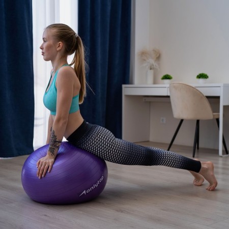 Fitball ONLYTOP, D = 65 cm, 900 g, anti -wings, purple color-7