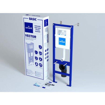 Cersanit Vector toilet installation, metal frame with a tank-1