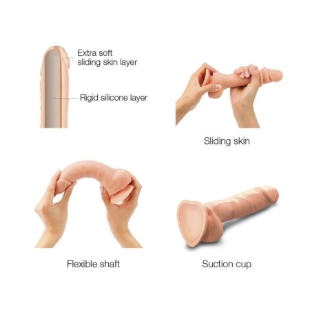 STRAP-ONE-Mer Realistic Dildo phalloimitator with mobile skin, S, 17 cm-4