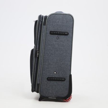 Small suitcase 24 "On the zipper, code castle, with extension, the color is gray-3