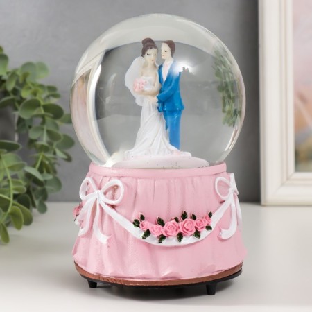 Souvenir Polystone Water Ballion Music "Newlywood" MIX 10x10x15 cm-5