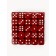 Playing bones, 1.6 x 1.6 cm, set 50 pcs, red