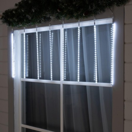 Garland "icicles" 2.5 × 0.5 m, IP65, transparent thread, 288 LED, white glow with a drain effect, 12 V effect
