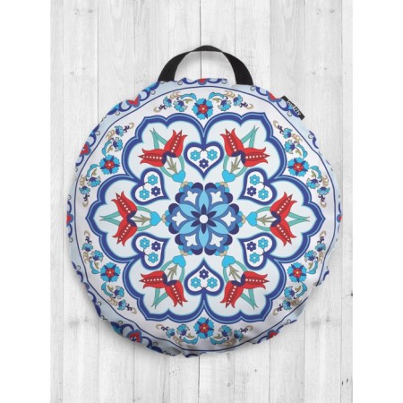 Siddle pillow "Flower plate", decorative, d = 52 cm